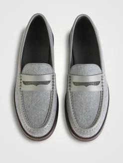 Wool Penny Loafers