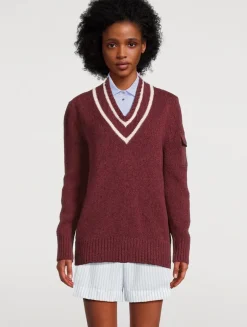 Wool-Blend Padded Sweater
