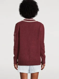 Wool-Blend Padded Sweater