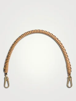 Woven Spiral Leather Bag Strap
