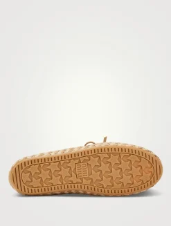 Woven Suede Boat Shoes