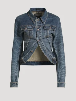 Wrap-Around Denim Jacket