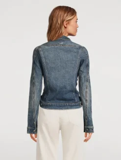 Wrap-Around Denim Jacket