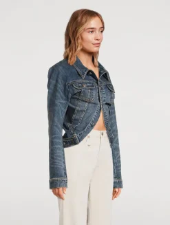 Wrap-Around Denim Jacket