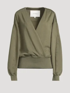 Wrap-Front Sweatshirt