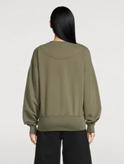 Wrap-Front Sweatshirt