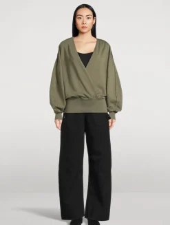 Wrap-Front Sweatshirt