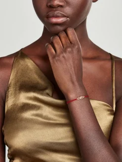 Wulu 18K Rose Gold Cord Bracelet With Diamonds