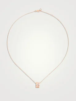 Wulu 18K Rose Gold Eternity Wheel Pendant Necklace With Diamonds
