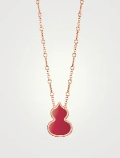 Wulu 18K Rose Gold Necklace With Agate