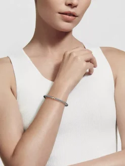 X Station Bracelet In Sterling Silver With 18k Rose Gold