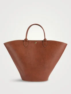 XL Épure Leather Tote Bag