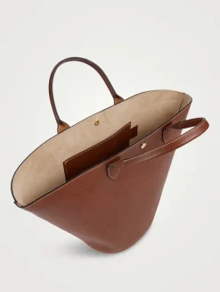 XL Épure Leather Tote Bag