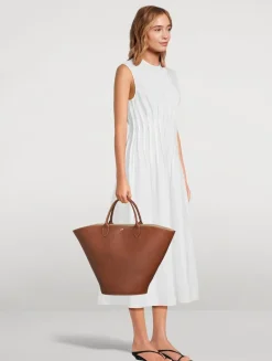 XL Épure Leather Tote Bag