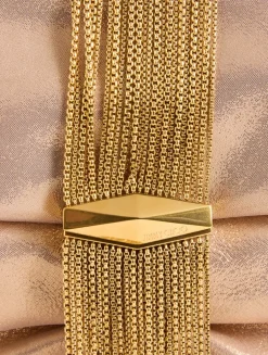 Zandra Metallic Leather Clutch