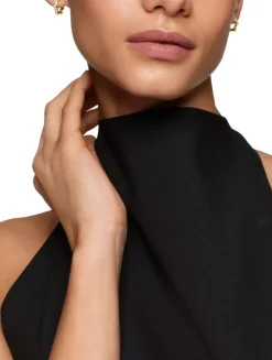 Zig Zag Stax™ Huggie Hoop Earrings In 18k Yellow Gold With Diamonds, 13mm