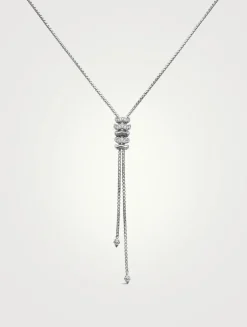 Zig Zag Stax™ Y Necklace In Sterling Silver With Diamonds