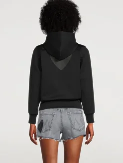 Zip Hoodie With Embroidered Heart