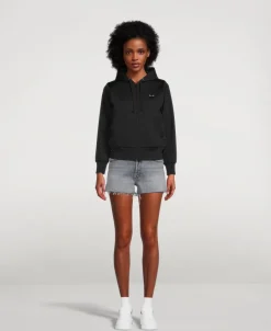 Zip Hoodie With Embroidered Heart