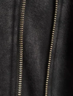 Zipper-Trimmed Sweatshirt